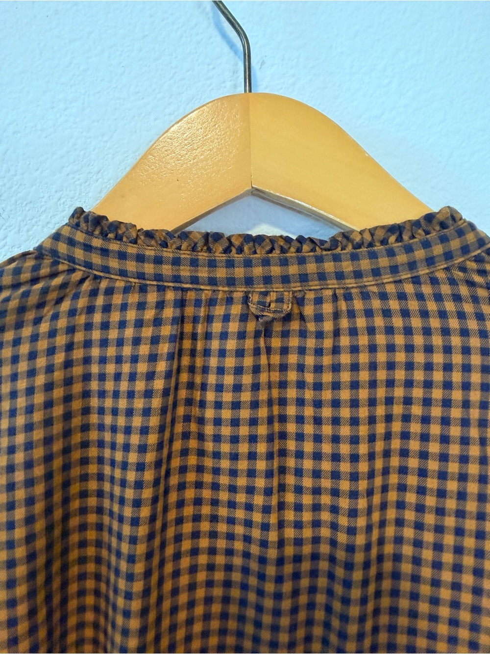 Orvis Gingham Blouse Fall Cottagecore Preppy Plaid Cotton M - Picture 8 of 8